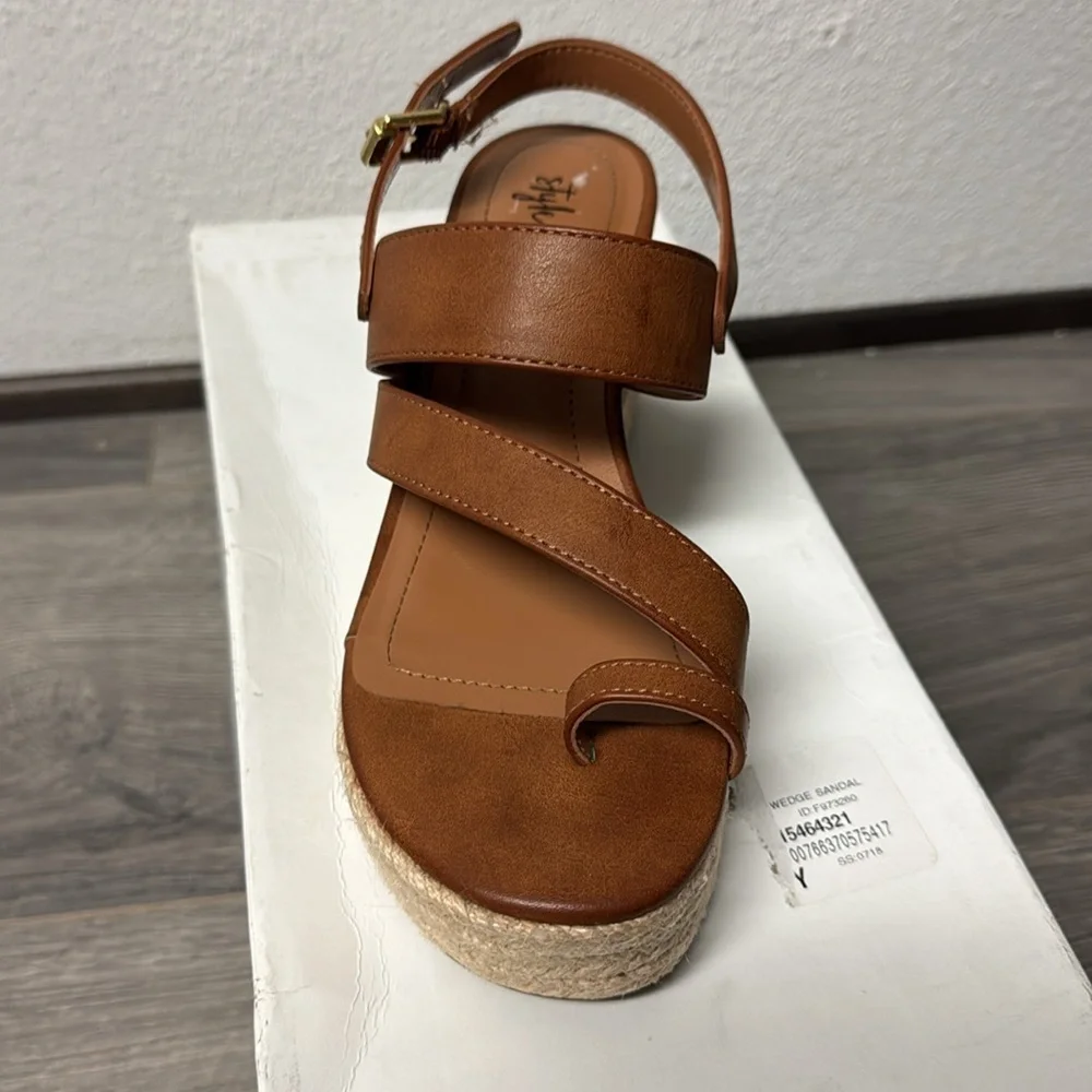 Style & Co. Womens Bettyy Toe Loop Espadrille Wedge Sandals